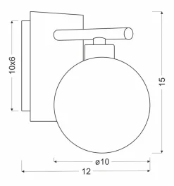 Kinkiet Raisa lampa chromowy 1x40W G9 klosz biały