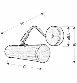 Kinkiet Renoir 1 1x25W E14 obrazowy satyna