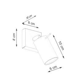 Kinkiet RING ochra czerwona