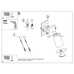 Kinkiet RING ochra czerwona