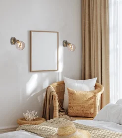 Kinkiet Rodia lampa patynowy 1x40W G9  klosz bursztynowy