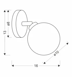Kinkiet Rodia lampa satynowy 1x40W G9  klosz grafitowy