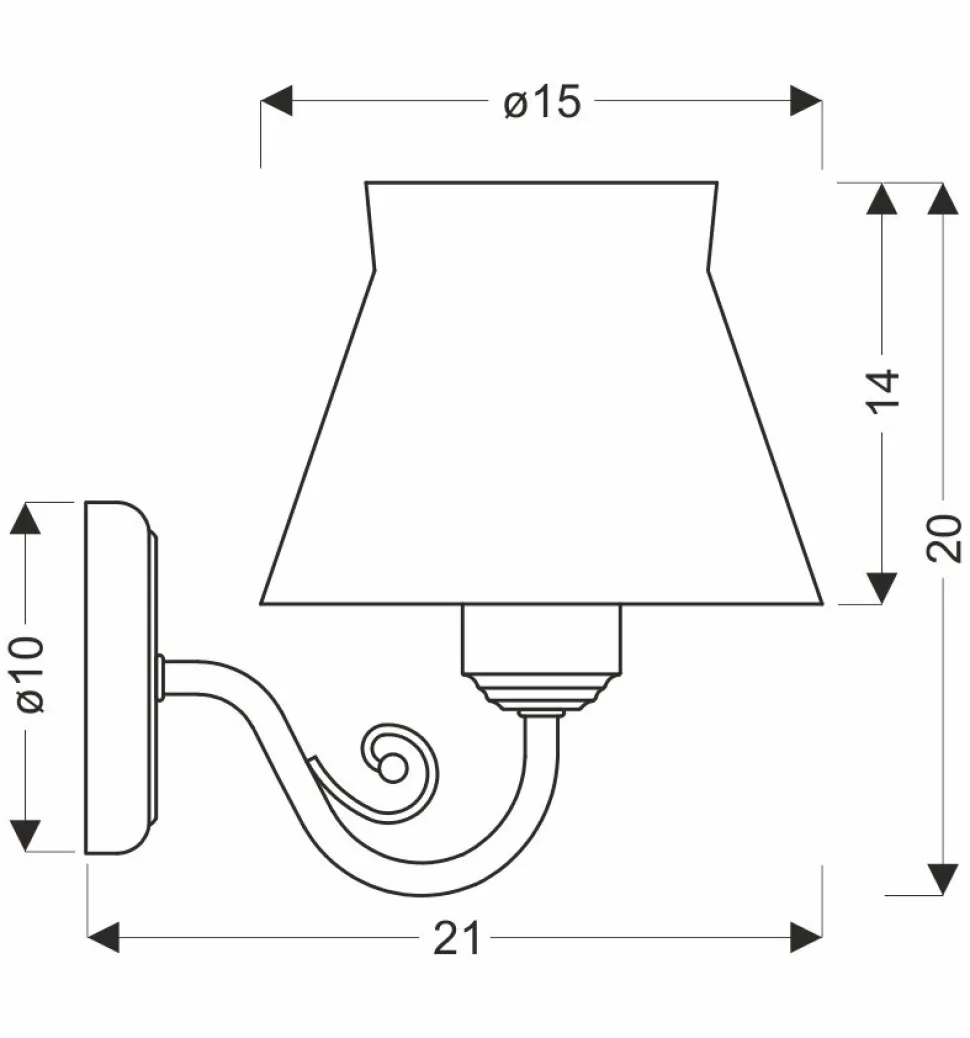 Kinkiet ROSSINI biały 1x40W E27 abażur biały