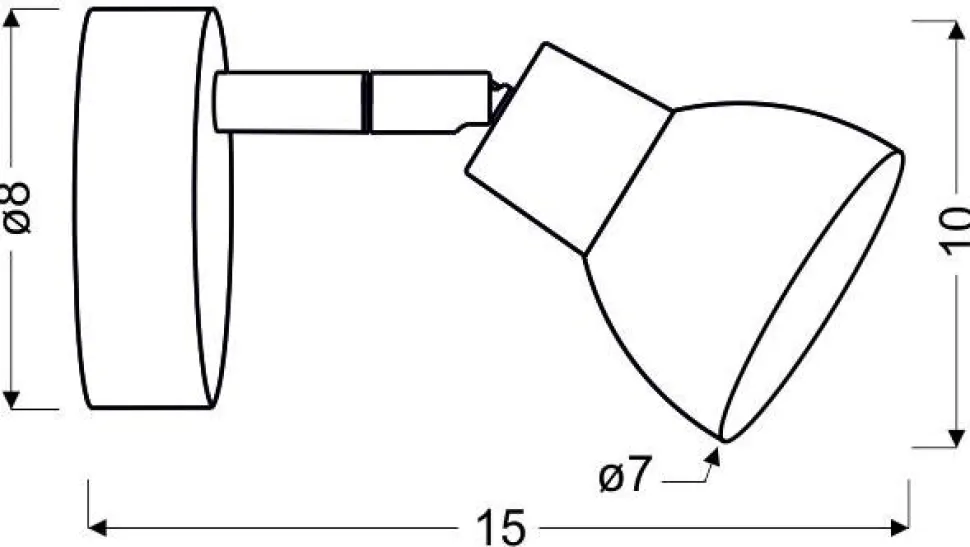 Kinkiet Roy 1x5W LED cob główka okrągła 1e z przegubem kd system biały