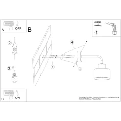 Kinkiet SAVAR 1 czarny