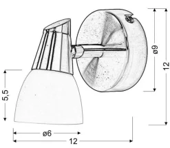 Kinkiet Selia 1x40W G9 nikiel mat/chrom biały (bż)
