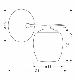 Kinkiet Serano lampa patynowy 1x60W E27  klosz biały