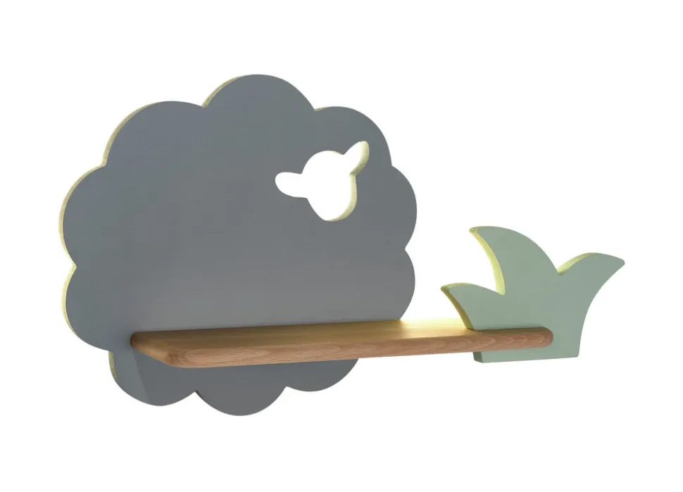 Kinkiet Sheep lampa 5W LED 4000K iq kids szary+zielony