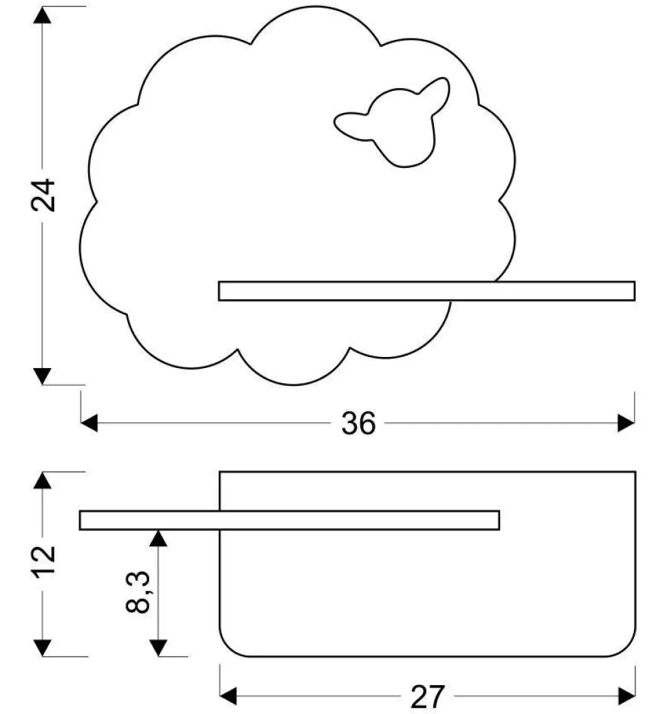 Kinkiet Sheep lampa 5W LED 4000K iq kids czarny