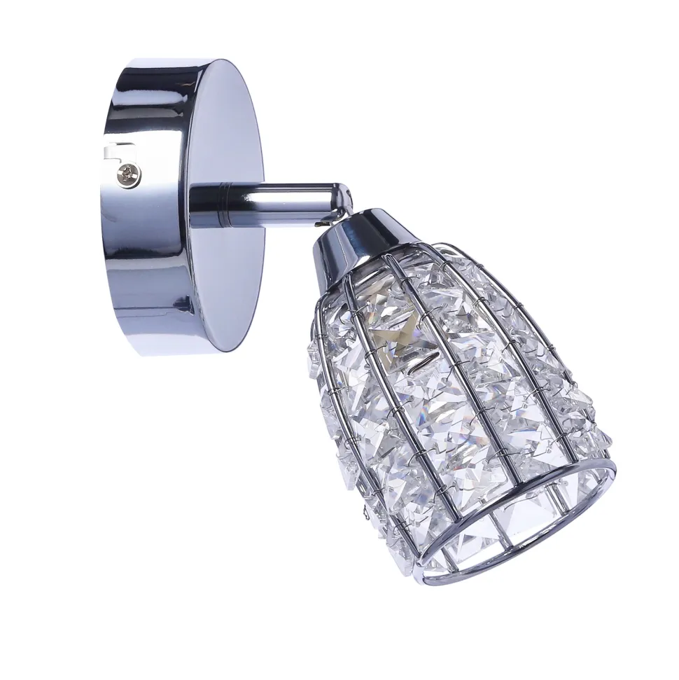 Kinkiet Shiba lampa chromowy 1x15W G9 klosz bezbarwny