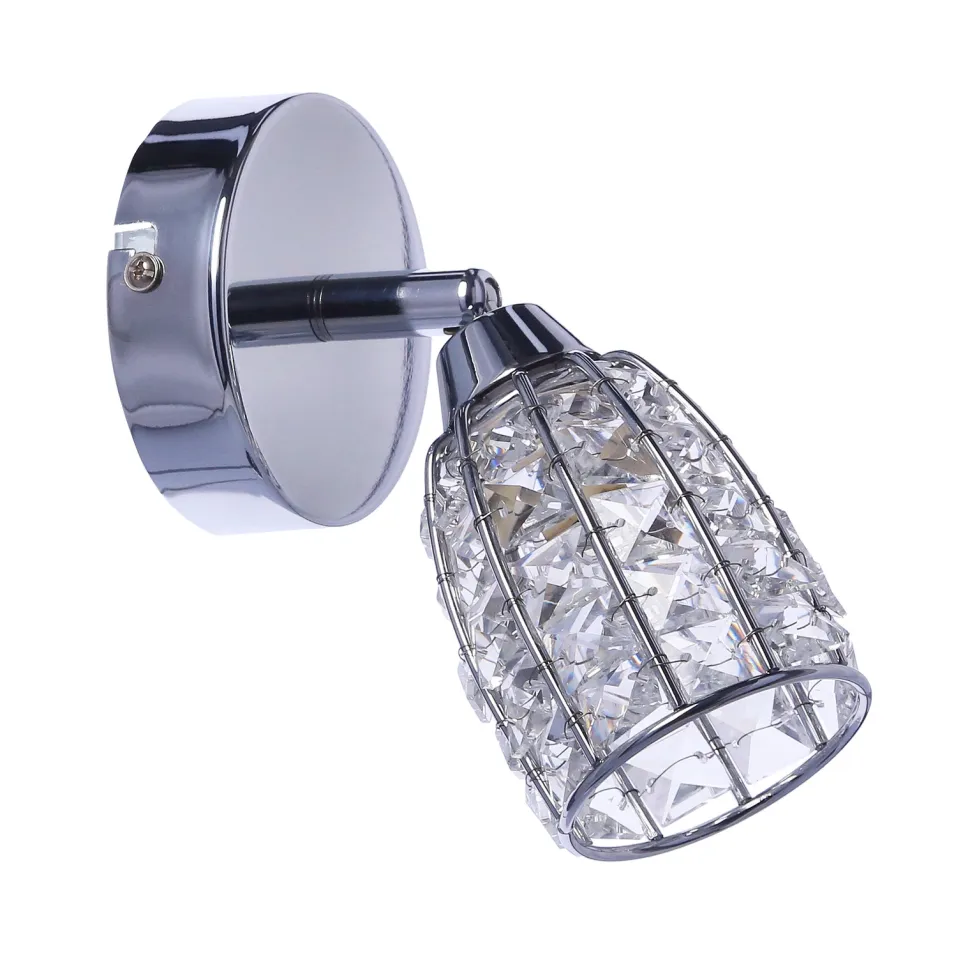 Kinkiet Shiba lampa chromowy 1x15W G9 klosz bezbarwny