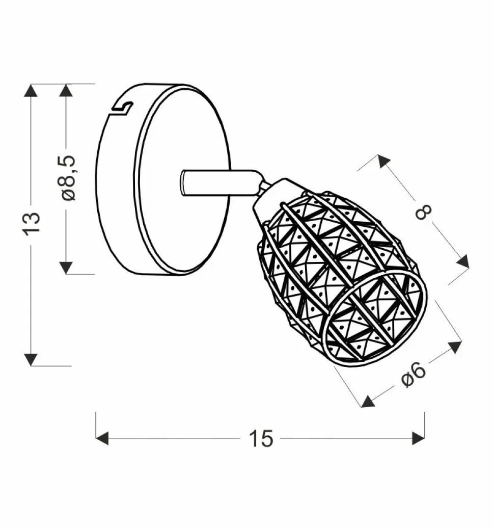 Kinkiet Shiba lampa chromowy 1x15W G9 klosz bezbarwny