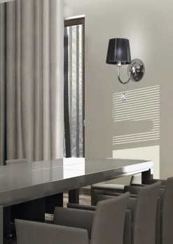 Kinkiet Sorento 1x40W E14 chrom abażur  czarny