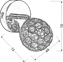 Kinkiet Starlet 1x40W G9  chrom/transparent