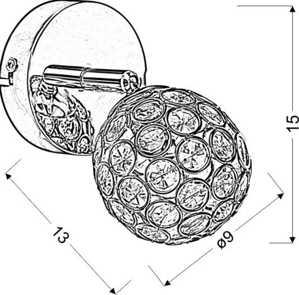 Kinkiet Starlet 1x40W G9 chrom/transparent