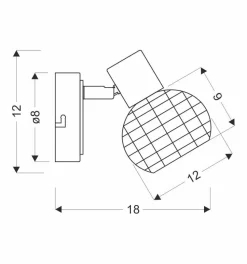 Kinkiet Tajga lampa czarny+drewniany 1x40W E14 klosz czarny+drewniany
