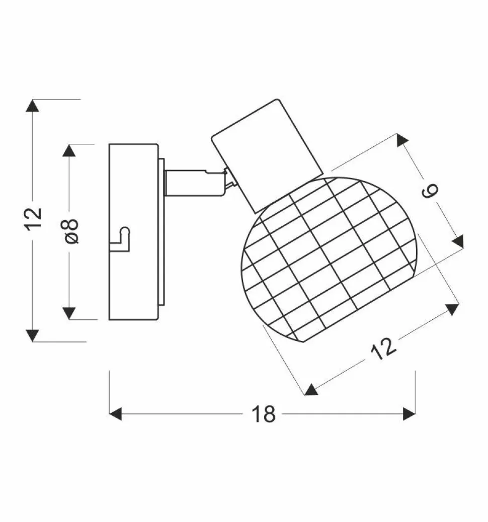 Kinkiet Tajga lampa czarny+drewniany 1x40W E14 klosz czarny+drewniany
