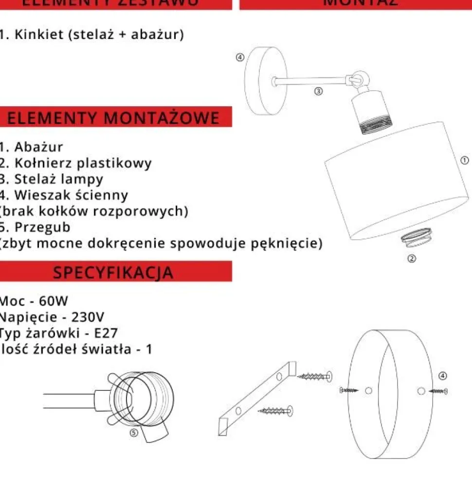 Kinkiet TETE czarny, zieleń butelkowa