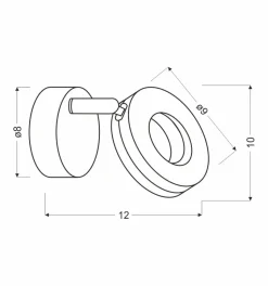 Kinkiet Thema 1x5W LED chrom