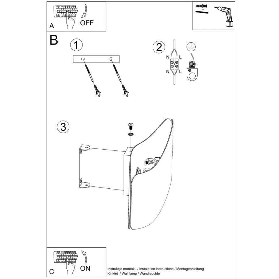 Kinkiet TILA 40 biały
