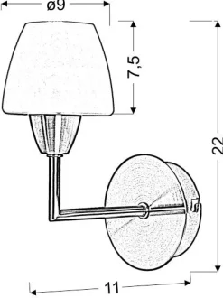 Kinkiet Togo 1x40W G9 nikiel mat