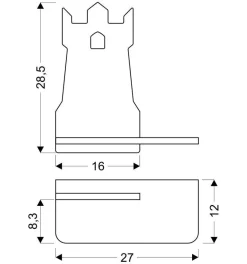 Kinkiet Tower lampa 4W LED 4000K iq kids  czarny