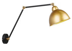 Kinkiet Truck lampa czarny+złoty 1x40W  E27 klosz złoty