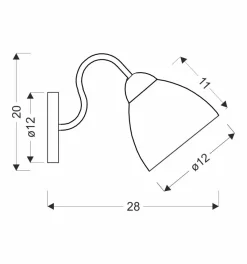 Kinkiet Unica lampa czarny+złoty 1x40W  E27 klosz dymiony