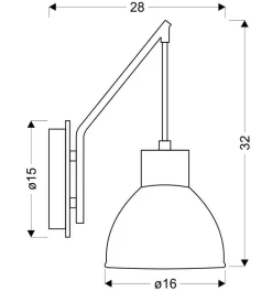 Kinkiet Vario 1x60W E27 czarny