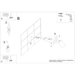 Kinkiet VERDO czarny