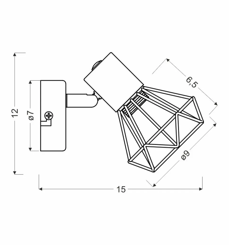 Kinkiet Verve 1x40W E14 matowy szary