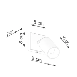 Kinkiet WINX czarny/chrom