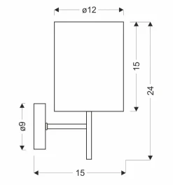 Kinkiet Yan 1x40W E14 chrom