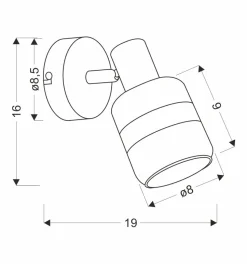 Kinkiet Yuki lampa czarny matowy 1x15W E14 klosz dymiony