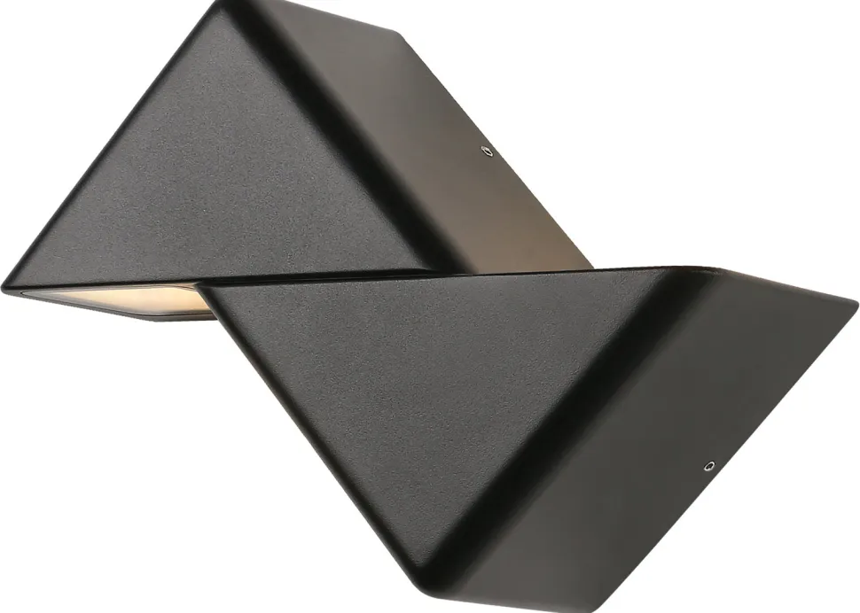 Kinkiet zewnętrzny Dracena lampa ogrodowa elewacyjna ukośny 29x20cm czarny 2x6W LED IP65