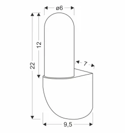 Kinkiet zewnętrzny Gynura lampa ogrodowa  elewacyjna 9,6x22 czarny 1x35W GU10 klosz opal IP65