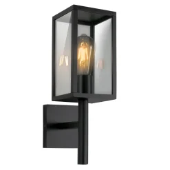 Kinkiet zewnętrzny Hosta lampa ogrodowa górny 19x38cm sztyca czarny 1x60W E27 IP44
