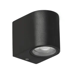 Kinkiet zewnętrzny Lobelia lampa ogrodowa elewacyjna zaokrąglona 9,4x8cm czarny 1x35W GU10 IP44