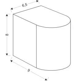 Kinkiet zewnętrzny Lobelia lampa  ogrodowa elewacyjna zaokrąglona 9,4x8cm czarny 1x35W GU10 IP44