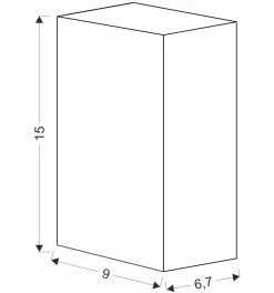 Kinkiet zewnętrzny Nerium lampa ogrodowa  elewacyjna kostka długa 92x15,2cm czarny 2x35W GU10 IP44