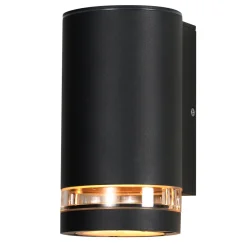 Kinkiet zewnętrzny Senecio lampa ogrodowa elewacyjna tuba+ring 10,5x16,5cm czarny 1x35W GU10 IP44