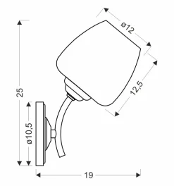 Kinkiet Zina lampa patynowy 1x40 E27  klosz biały