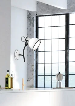 Kinkiet Zumba na wysięgniku 1x40W E14  biały+czarny