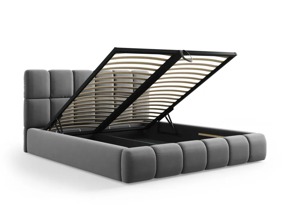 Łóżko Bellis Grey Velvet 200x200cm