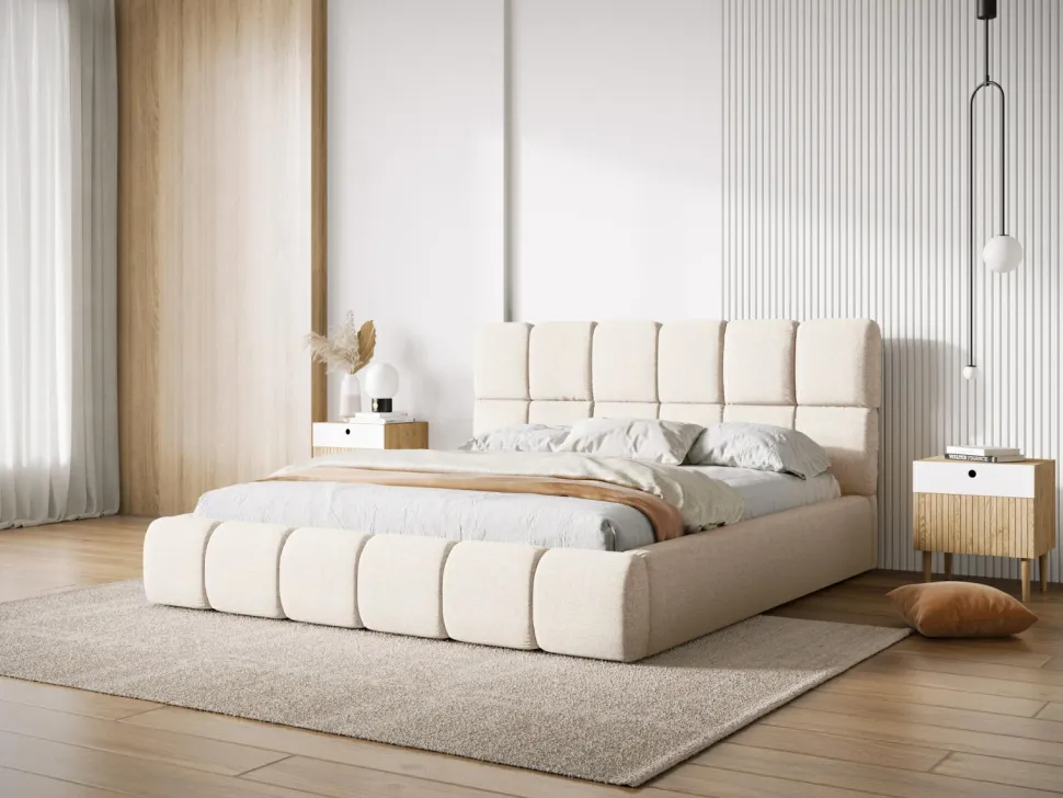 Łóżko Bellis Light Beige Chenille 180x200cm