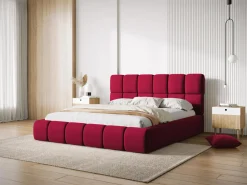 Łóżko Bellis Red Velvet 140x200cm