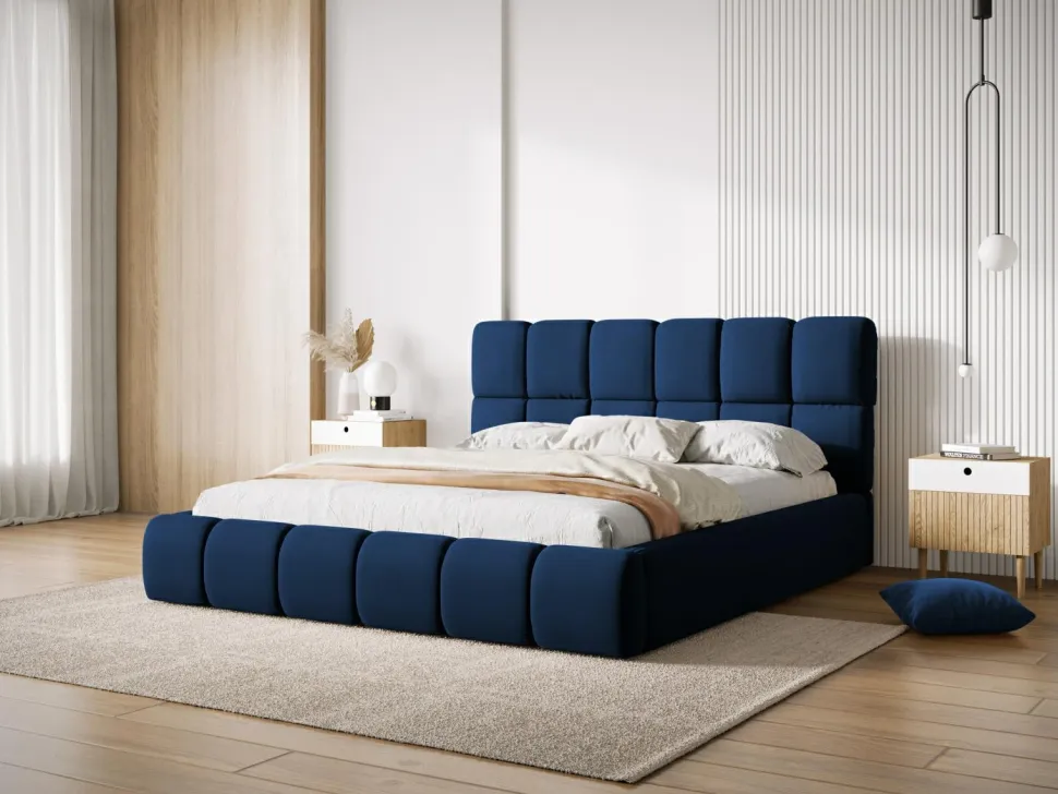 Łóżko Bellis Royal Blue Velvet 160x200cm