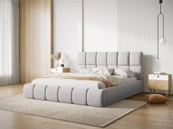 Łóżko Bellis Silver Velvet 200x200cm