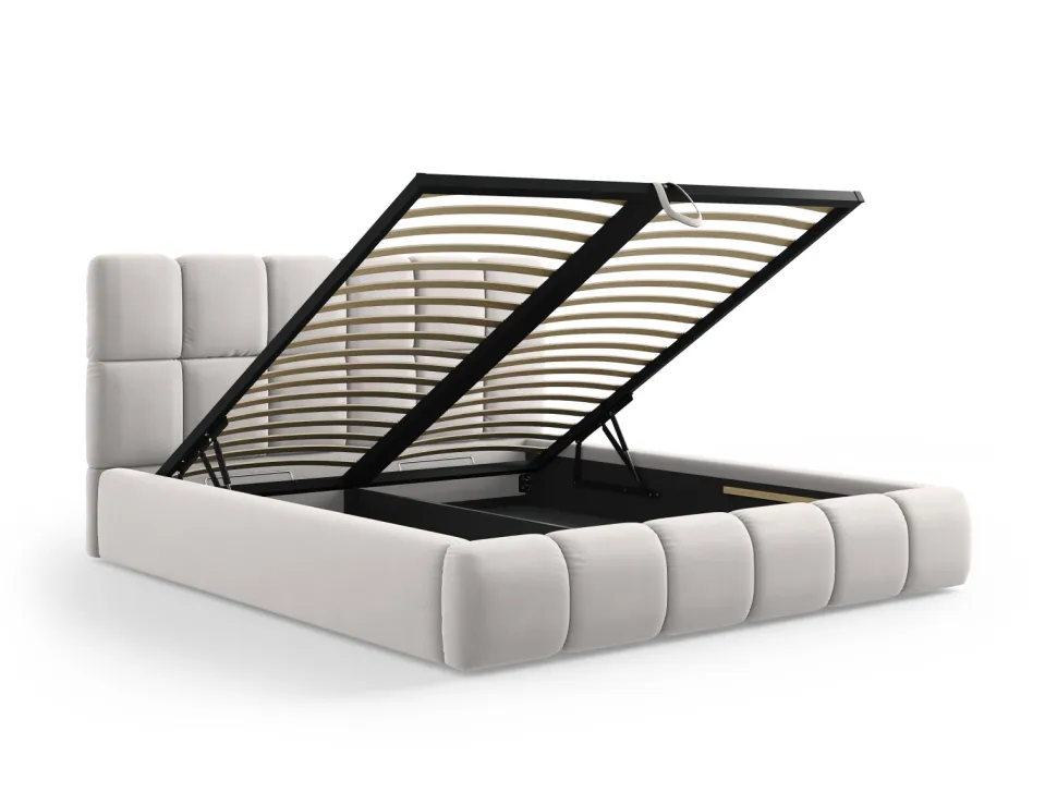 Łóżko Bellis Silver Velvet 140x200cm