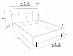 Łóżko Biscuit 140x200cm brązowe Cosy 5    GR2